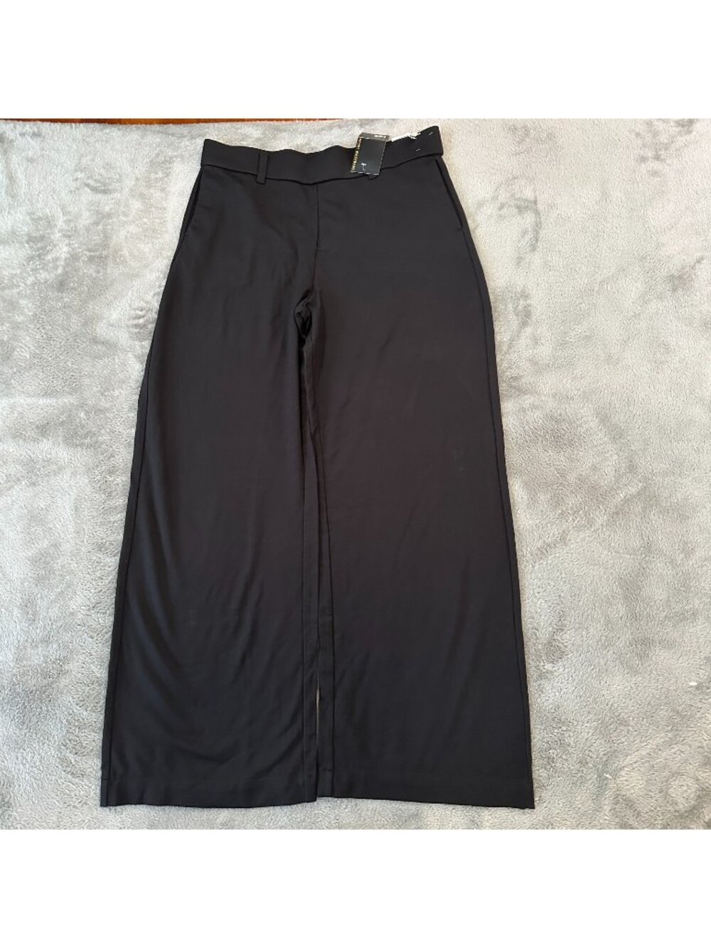 NWT Lee Black Pull On Stretch Wide Leg Pants Women's LARGE